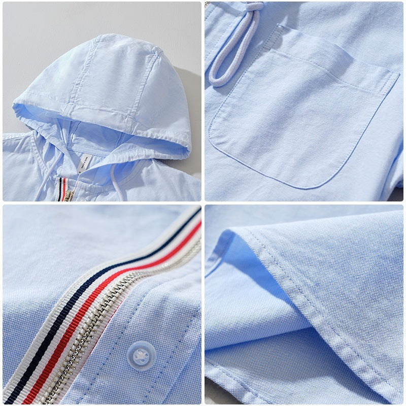Camicia con cappuccio in lino