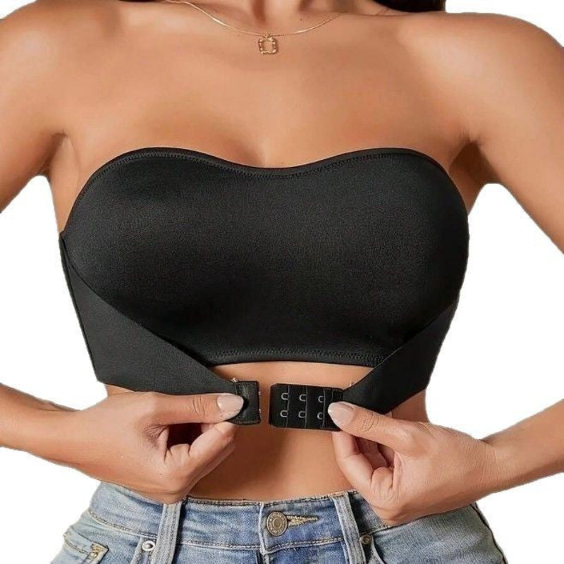Soutien-gorge push-up sans bretelles femme – maintien – finition invisible – fermeture dos