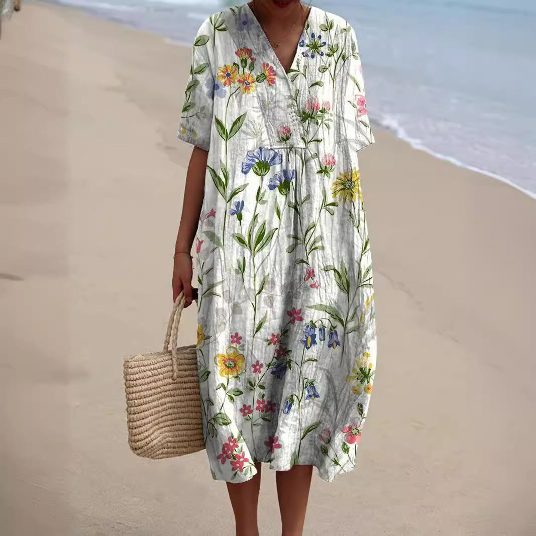Sophia™ | Robe à Motif Floral Éclatant