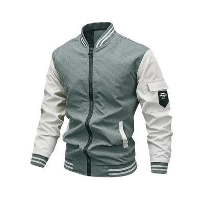 Blouson bombers homme – Coupe standard – Tissu respirant – Fermeture zippée – Poche manche