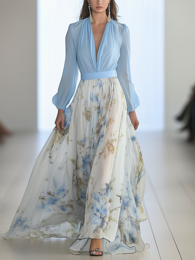 Eléna™ | Robe maxi col V élégante