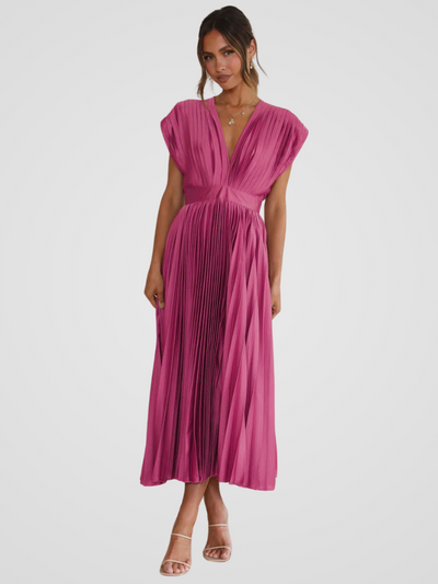 Amaya™ | Robe Midi Plissée