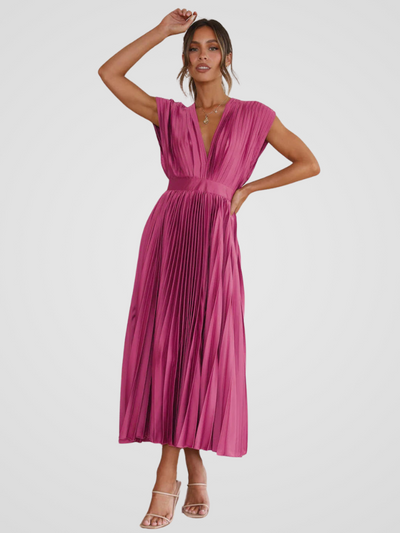 Amaya™ | Robe Midi Plissée