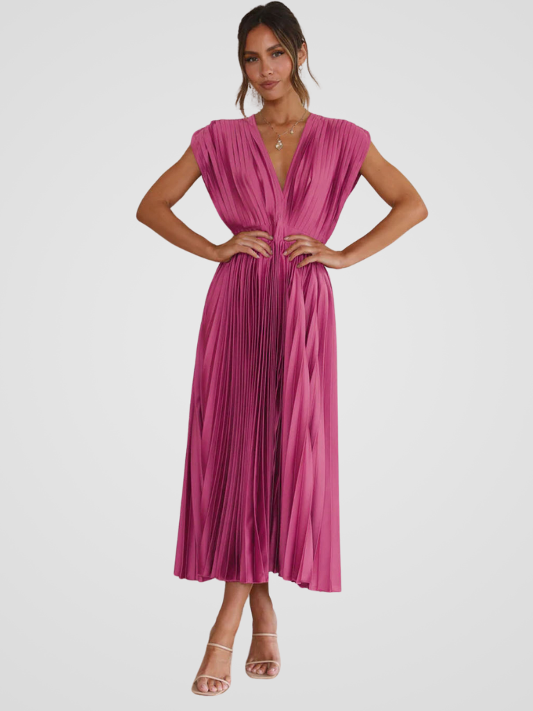 Amaya™ | Robe Midi Plissée