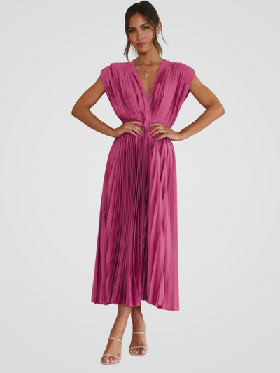 Amaya™ | Robe Midi Plissée