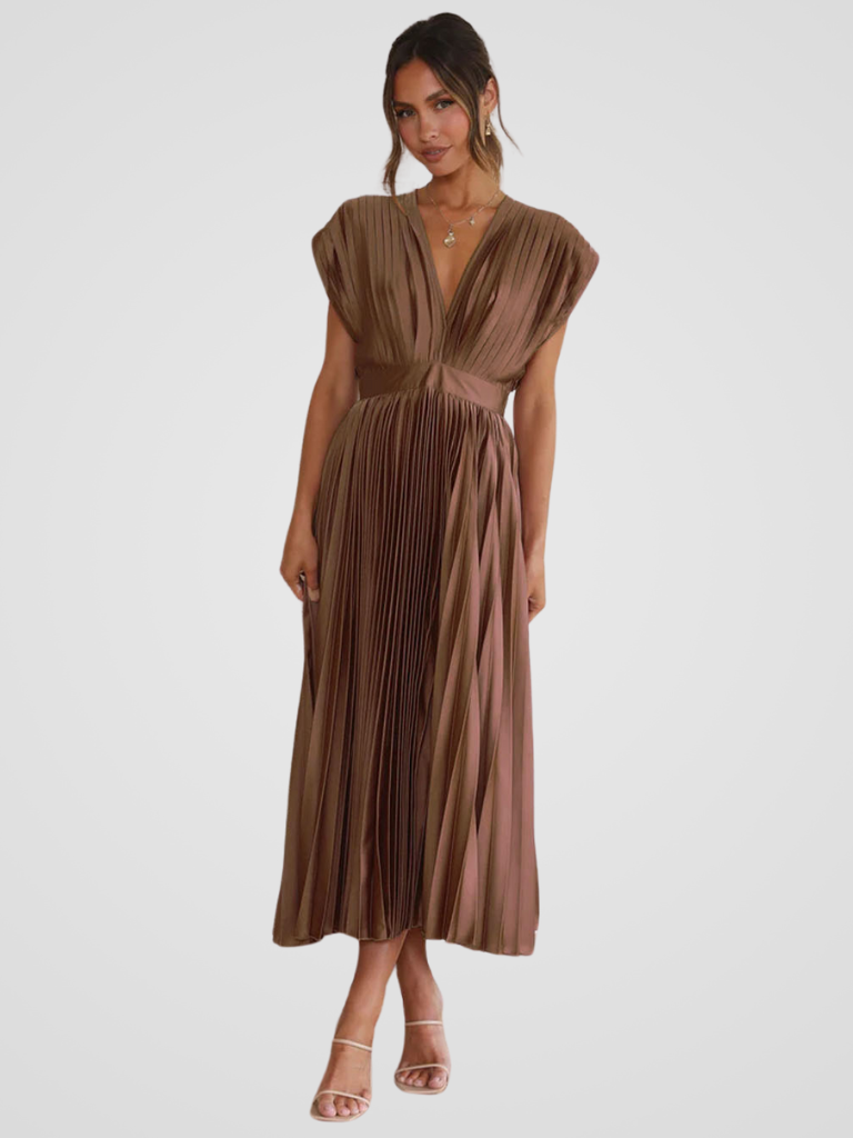 Amaya™ | Robe Midi Plissée