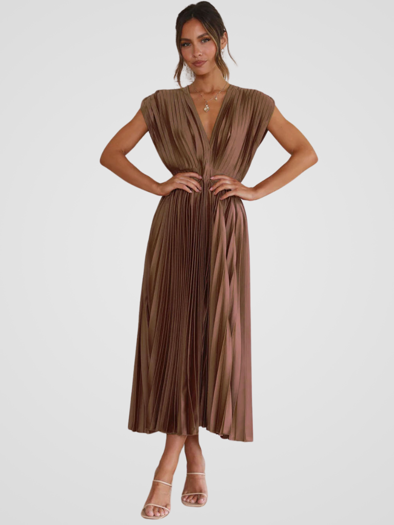 Amaya™ | Robe Midi Plissée
