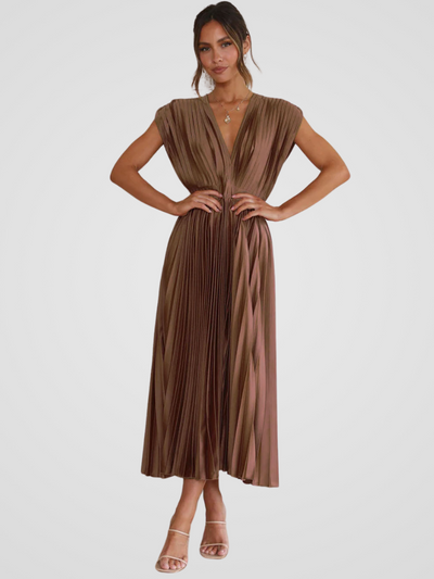 Amaya™ | Robe Midi Plissée