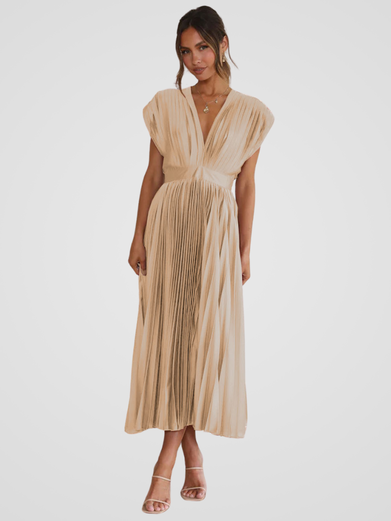 Amaya™ | Robe Midi Plissée