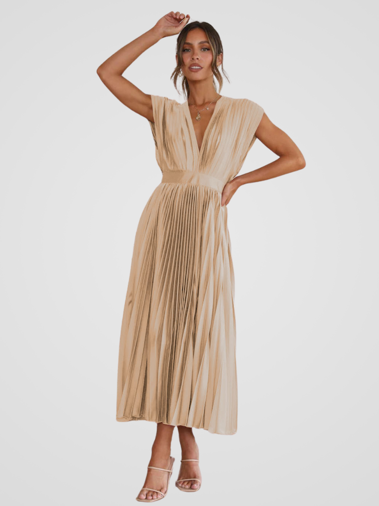 Amaya™ | Robe Midi Plissée