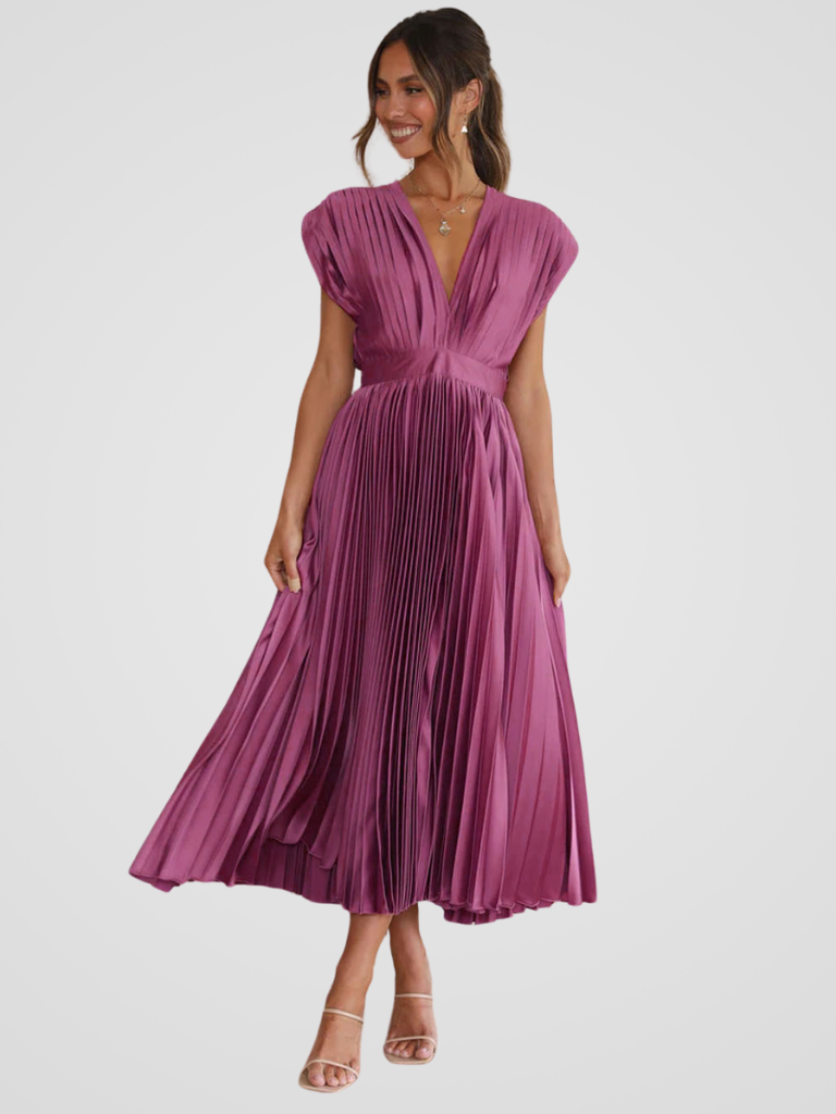 Amaya™ | Robe Midi Plissée