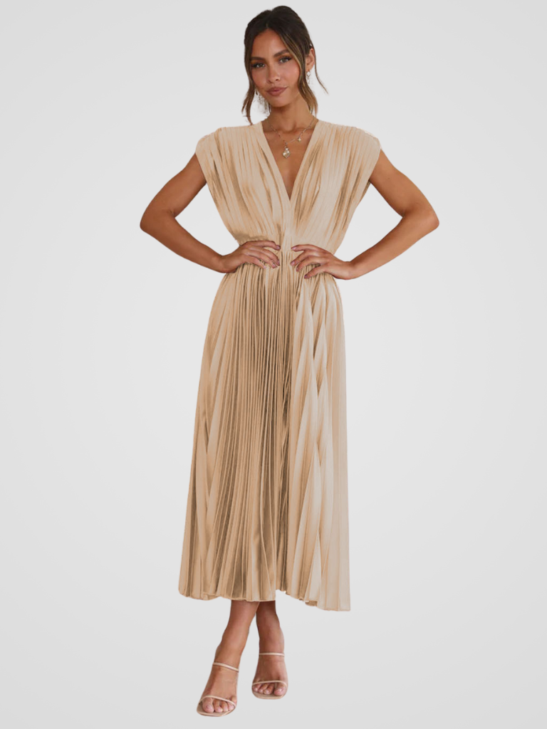 Amaya™ | Robe Midi Plissée