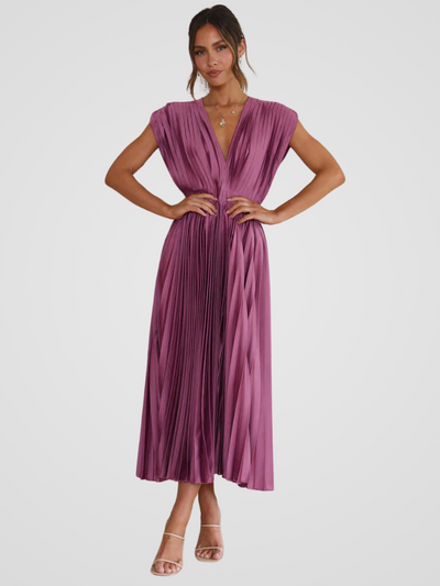 Amaya™ | Robe Midi Plissée
