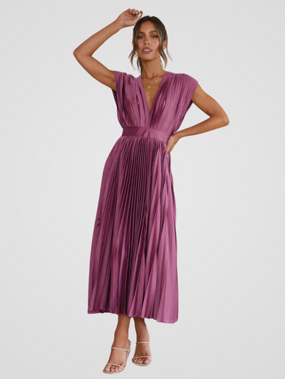 Amaya™ | Robe Midi Plissée