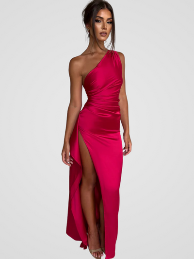 Soleil™ | Robe maxi en satin avec éclat élégant