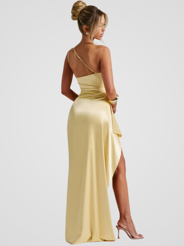 Soleil™ | Robe maxi en satin avec éclat élégant
