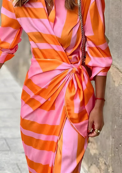 Juliette | Robe Croisée à Imprimé