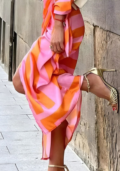 Juliette | Robe Croisée à Imprimé
