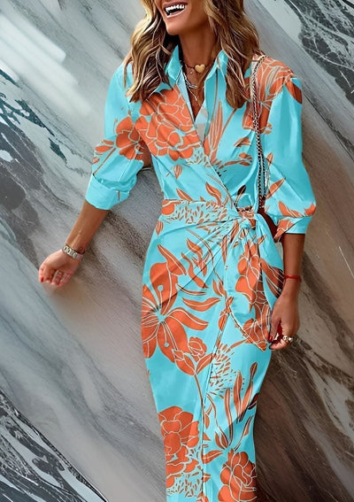 Juliette | Robe Croisée à Imprimé