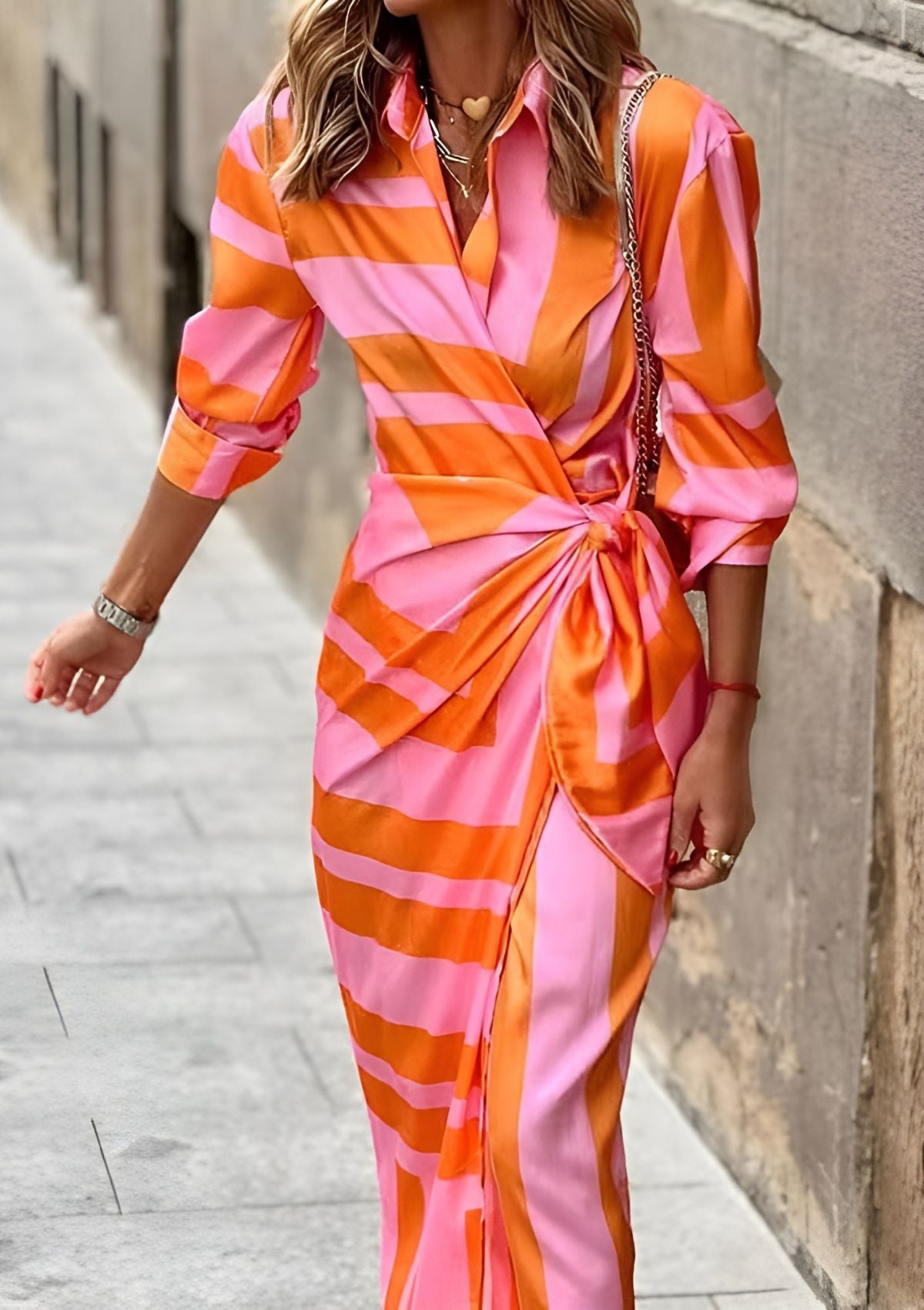 Juliette | Robe Croisée à Imprimé