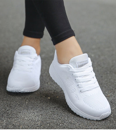 Baskets femme – Maille respirante – Maintien optimal – Fermeture à lacets antidérapante