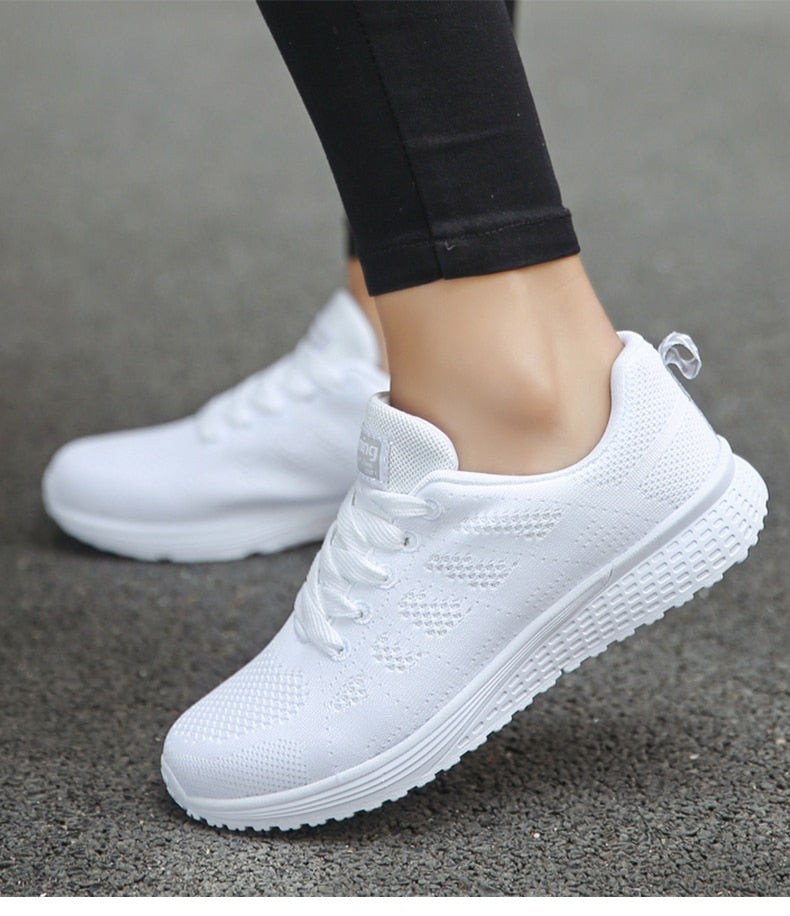 Baskets femme – Maille respirante – Maintien optimal – Fermeture à lacets antidérapante