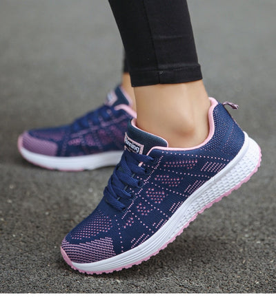 Baskets femme – Maille respirante – Maintien optimal – Fermeture à lacets antidérapante