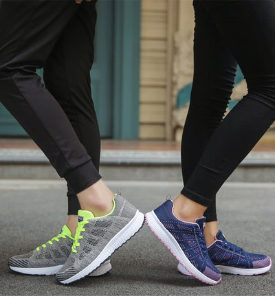 Baskets femme – Maille respirante – Maintien optimal – Fermeture à lacets antidérapante