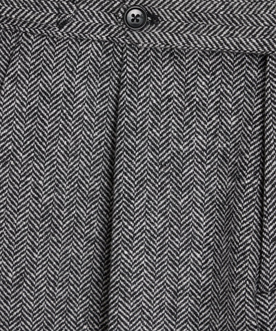 Mansur | Pantalon en laine Donegal gris pour homme