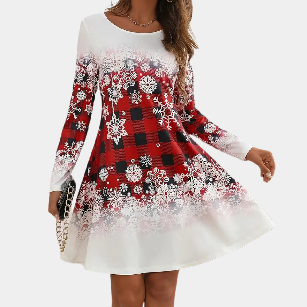 NEVES - Robe de Fête Enneigée pour Femmes