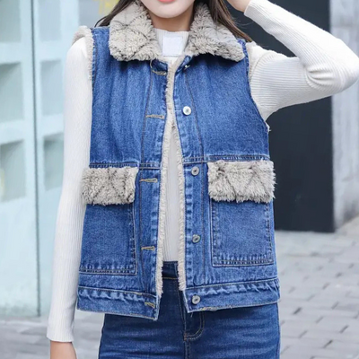 ELENA - Gilet Sans Manches Moderne d'Hiver pour Femmes