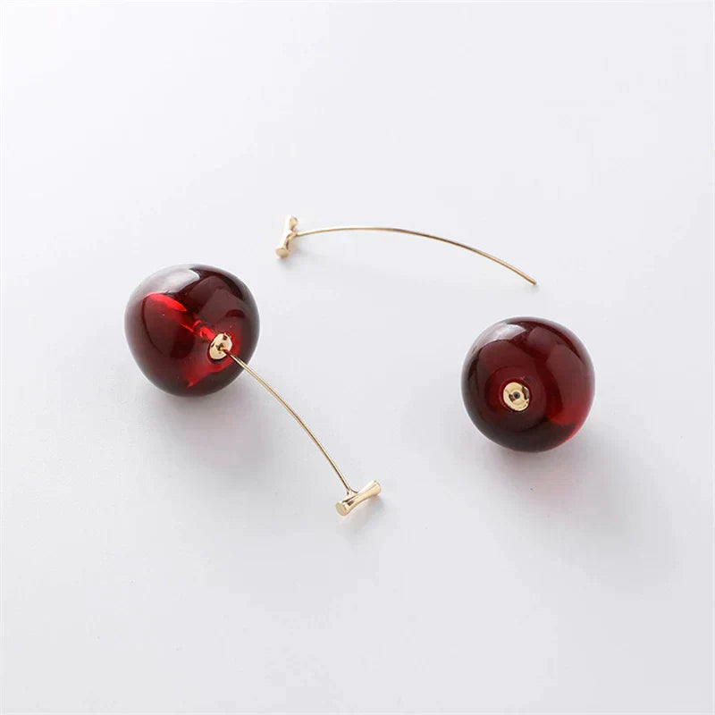 Boucles d'oreilles Cerises Rouges