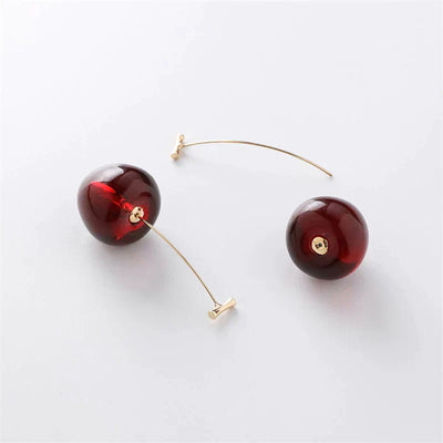 Boucles d'oreilles Cerises Rouges