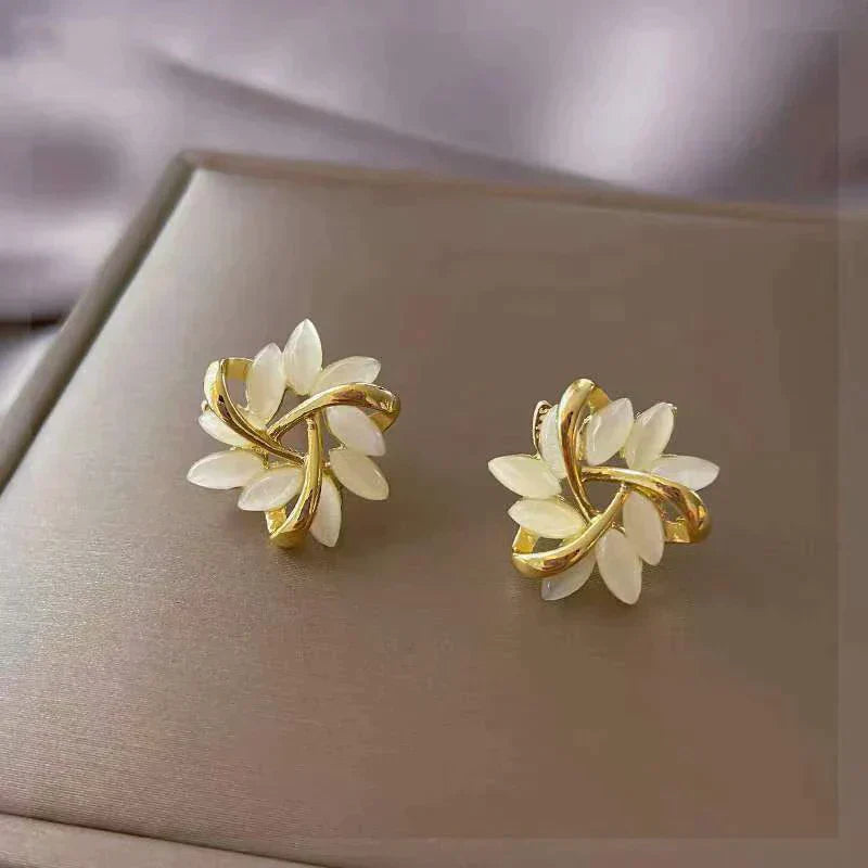 Maelis™ | Boucles d’oreilles opale blanche