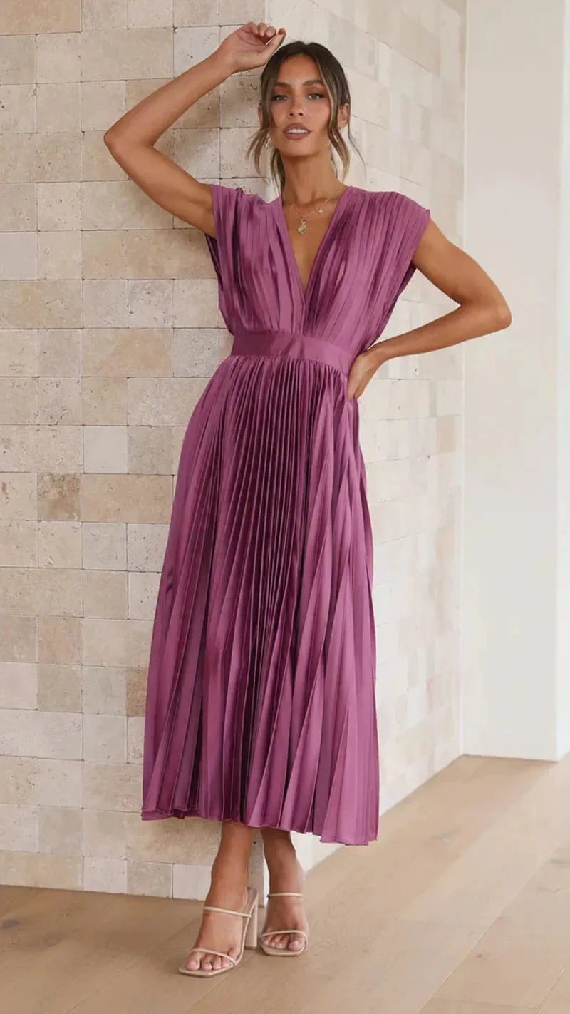 Perry | Élégante robe de soirée plissée pour Femmes