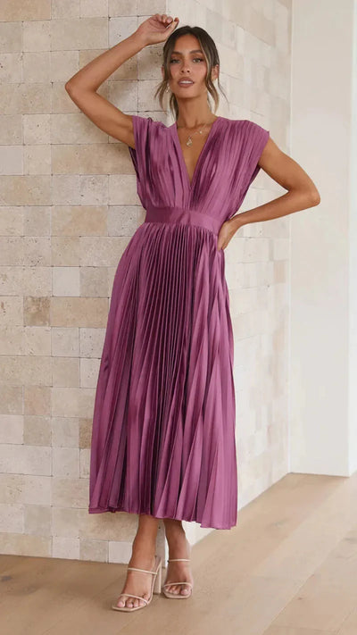 Perry | Élégante robe de soirée plissée pour Femmes