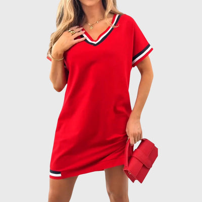 Robe femme à manches courtes