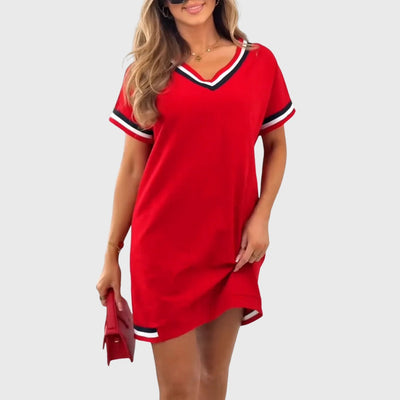 Robe femme à manches courtes