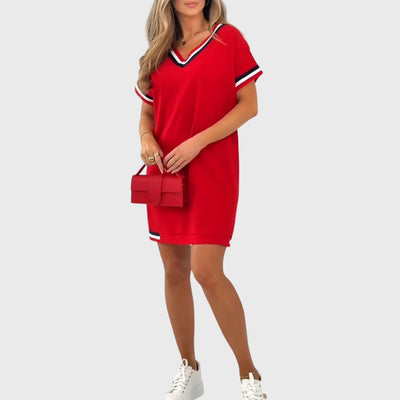 Robe femme à manches courtes