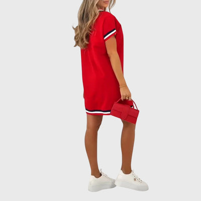Robe femme à manches courtes