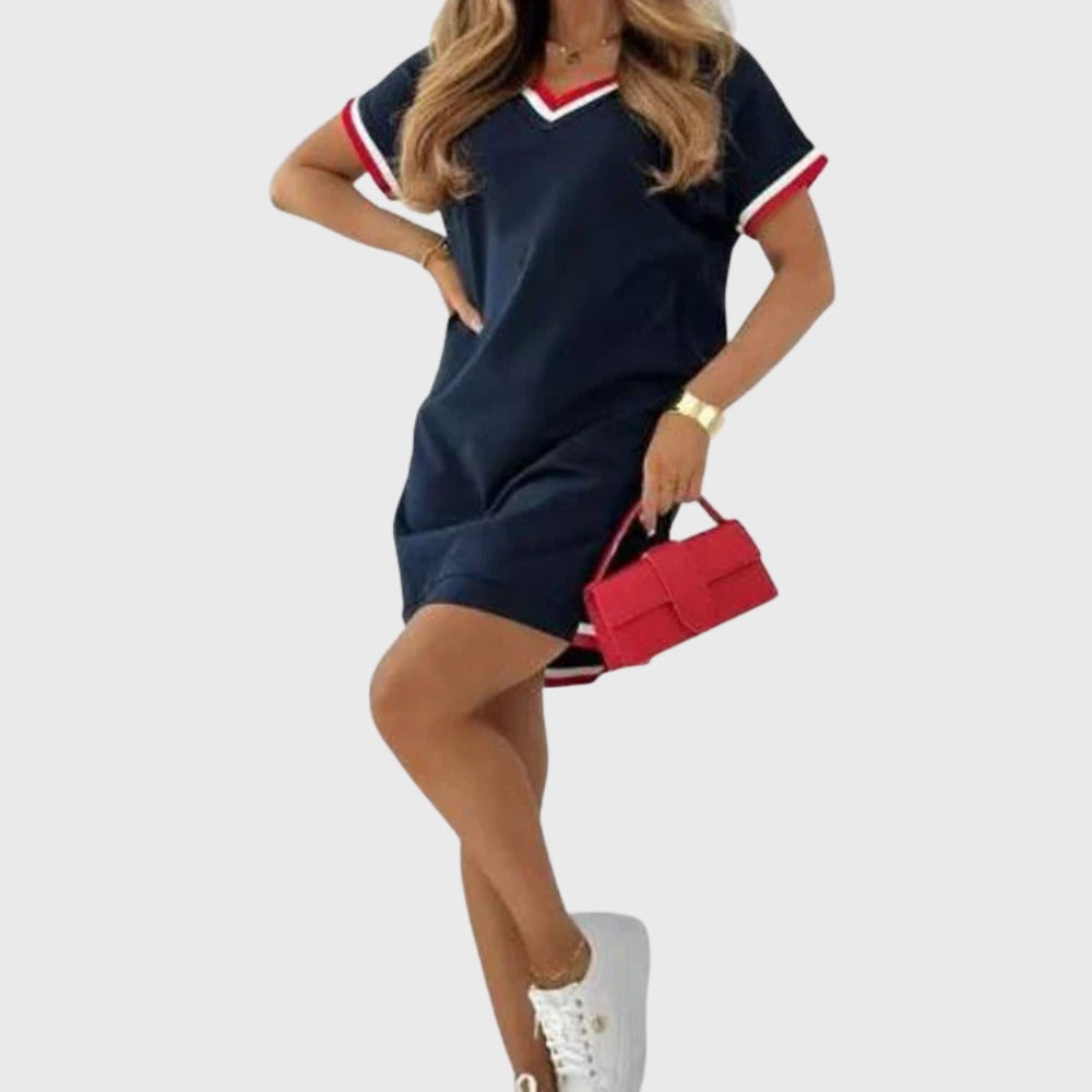 Robe femme à manches courtes