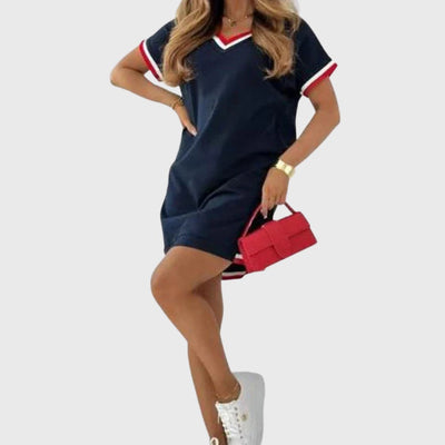 Robe femme à manches courtes