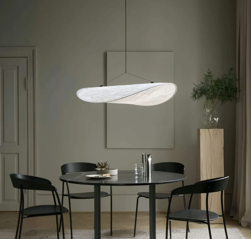Lumière - Plafonnier Fait Main en Soie - Éclairage Élégant et Unique