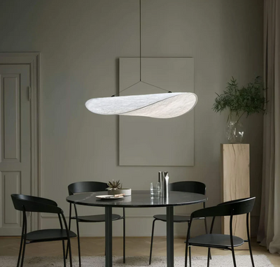 Lumière - Plafonnier Fait Main en Soie - Éclairage Élégant et Unique