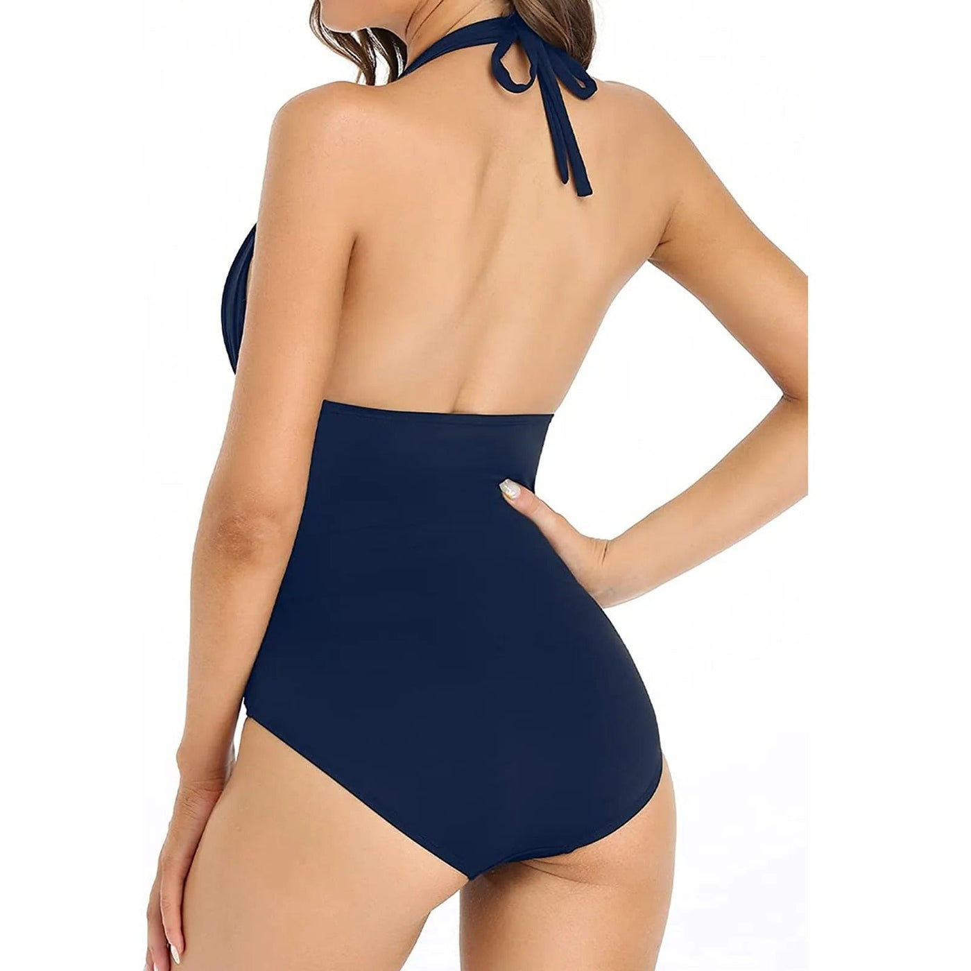 Maillot une pièce femme V profond bonnets moulés style élégant été 2025