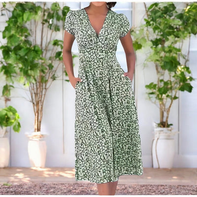 Lilou™ | Robe Midi Florale d'Été