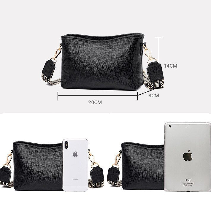 Petit sac à bandoulière pour femmes avec large sangle pour guitare