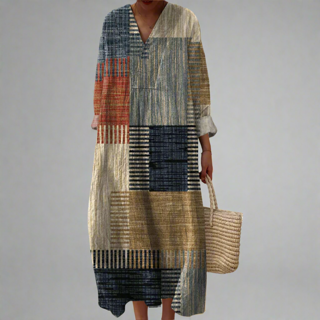 Morggane™ | Julie robe géométrique élégante