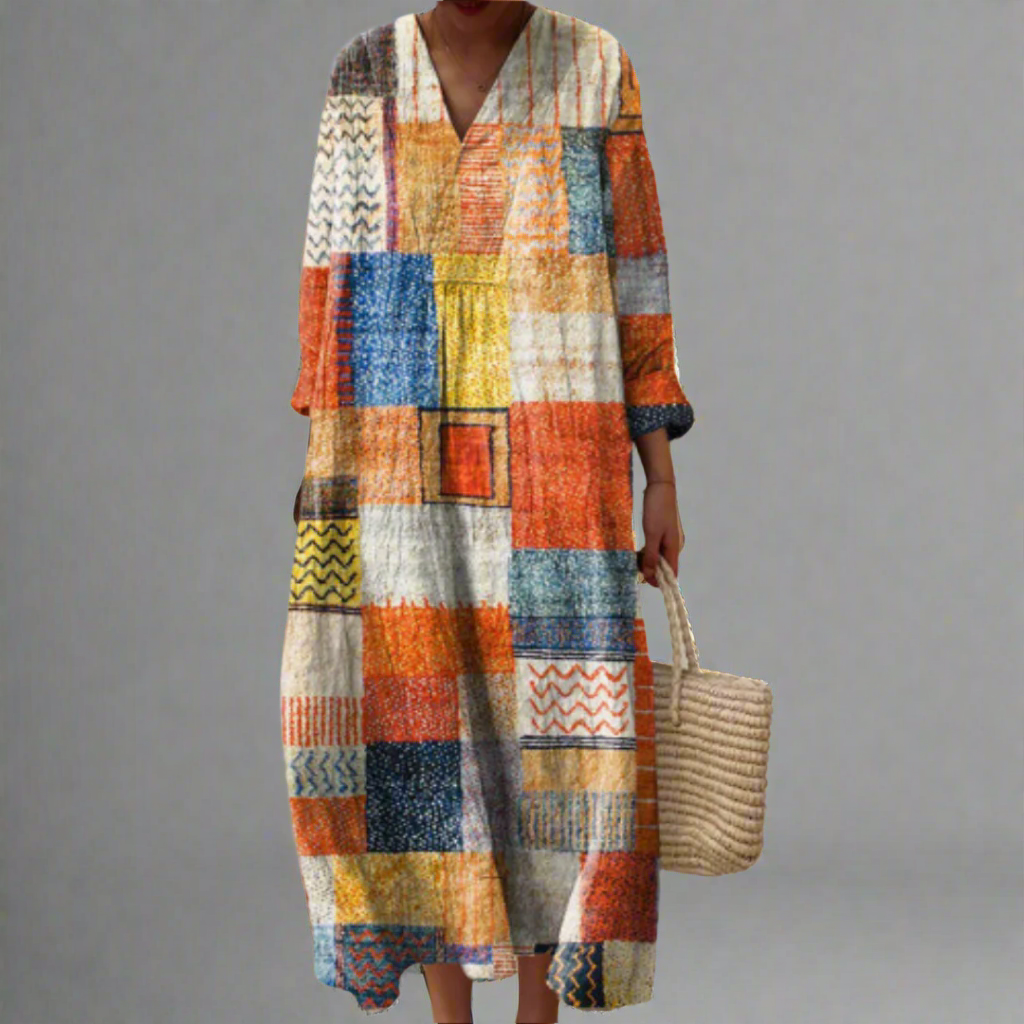 Morgane™ | Vianna robe géométrique élégante