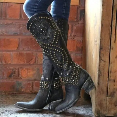 Gabrielle | Bottes Hautes Pour Femme | Mollets Larges